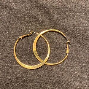 1.5” Lia Sophia Gold Hoop Earrings